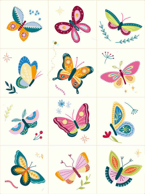 Butterfly Sanctuary Wool BOM